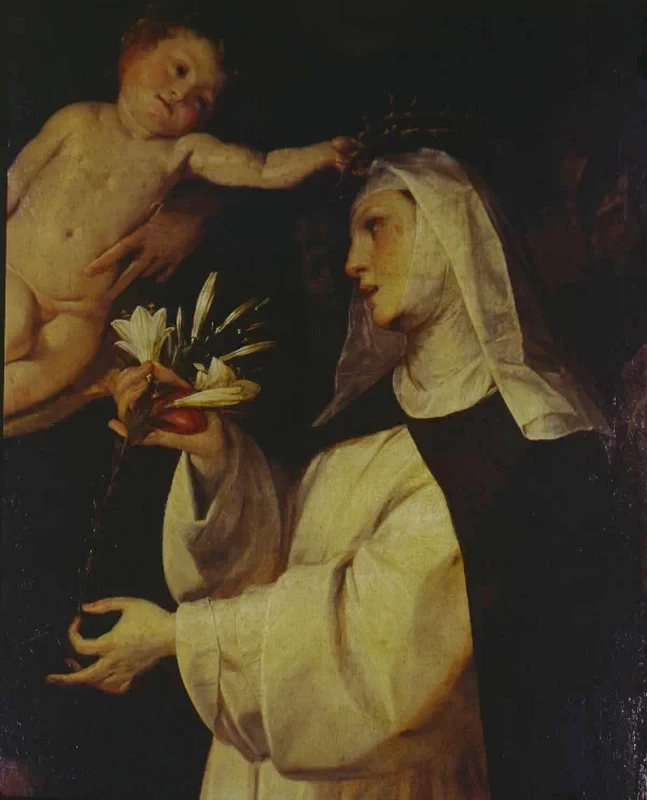 Giovan Battista Crespi, detto Cerano - Madonna del Rosario tra San Domenico e Santa Caterina da Siena, Pinacoteca Brera, Milano, dettaglio